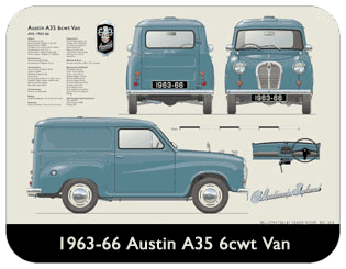 Austin A35 Van 1963-66 Place Mat, Medium